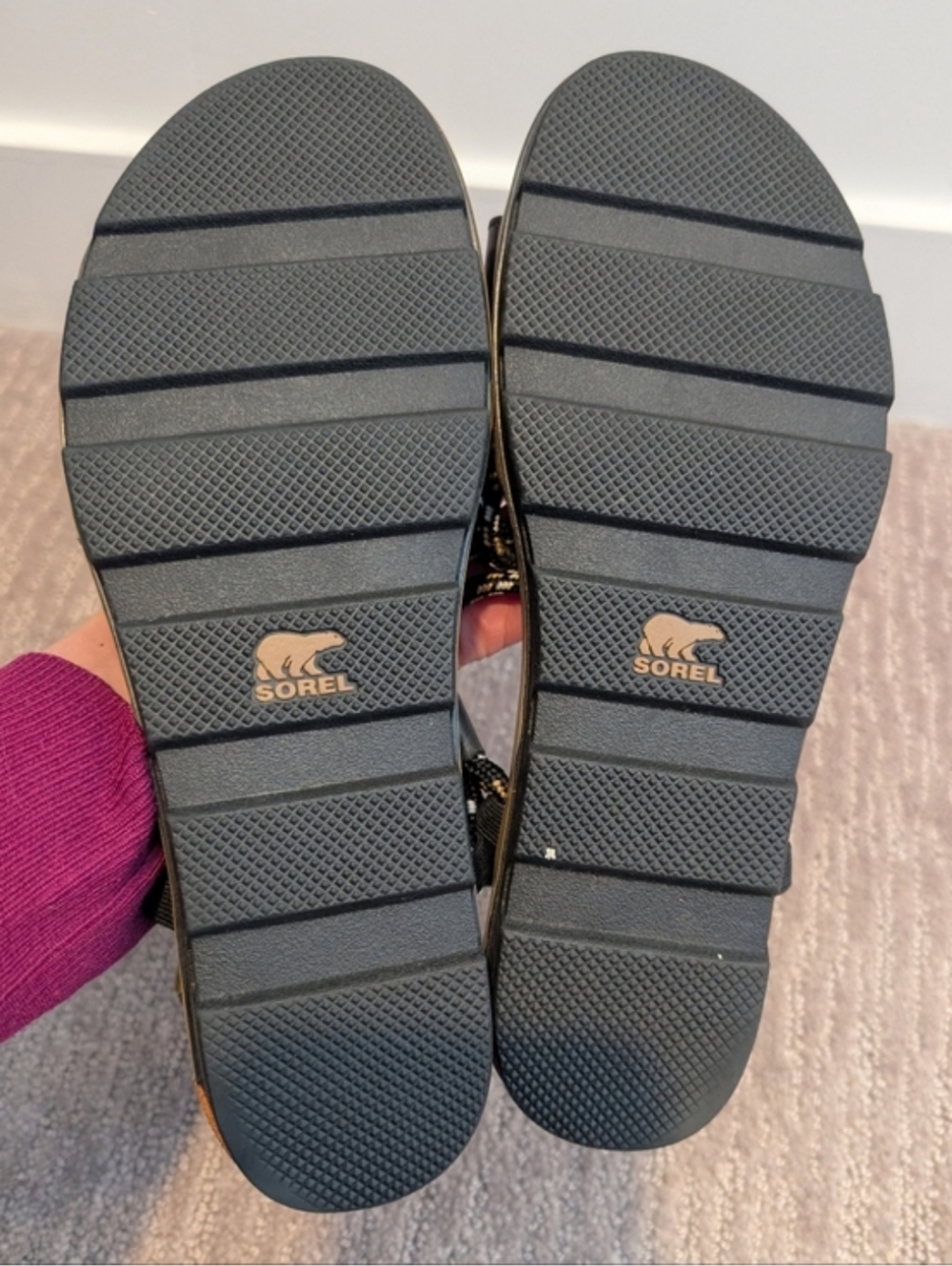 Black Braided Sorel Sandals (Torpedo II??) - Picture 5 of 6